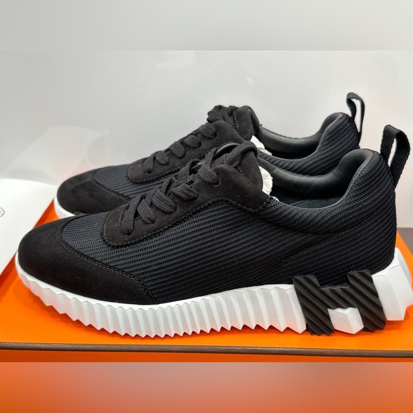 Hermes black fabric sneakers. Size 38. Brand new in box!!! - Picture 2 of 16